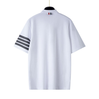 Thom Browne Men's Signature Tricolor Stripe T-Shirt