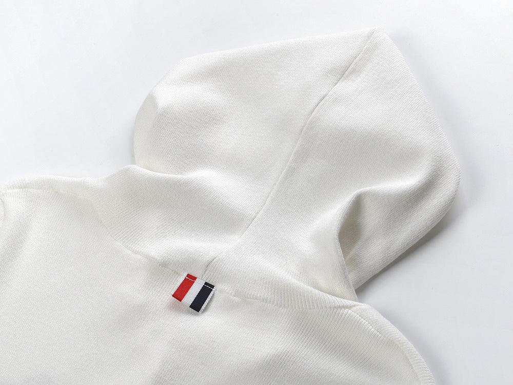 Thom Browne 2025SS Wool Slim-Fit Hooded Sweatshirt