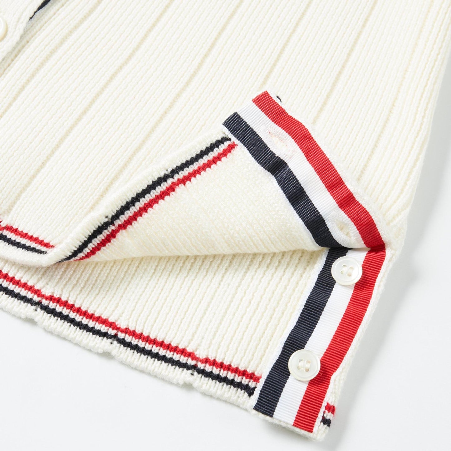 Spring Summer Pure Cotton Contrast Lapel Cardigan