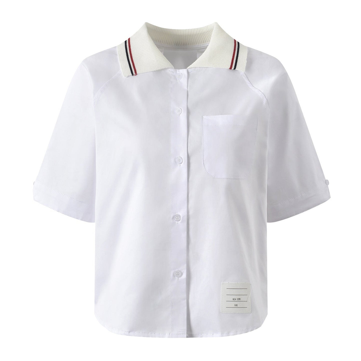 Thom Browne Ladies Lapel Short Shirt