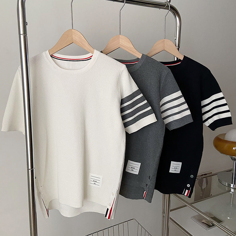 Thom Browne Women's Short-Sleeved Knitted Track Suit