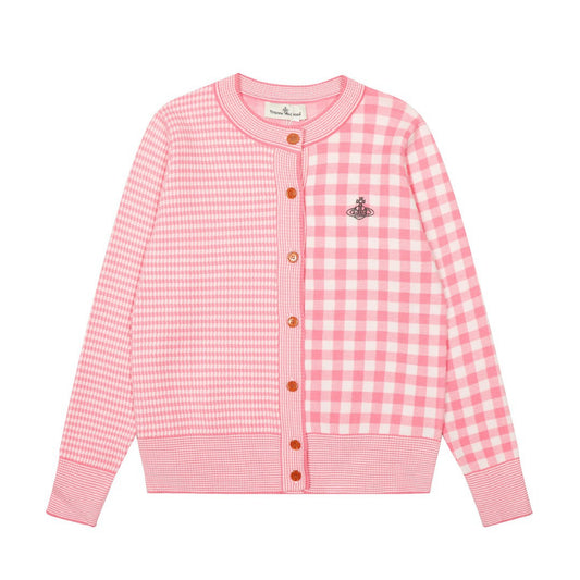 Vivienne Westwood Plaid Cotton-Wool Cardigan