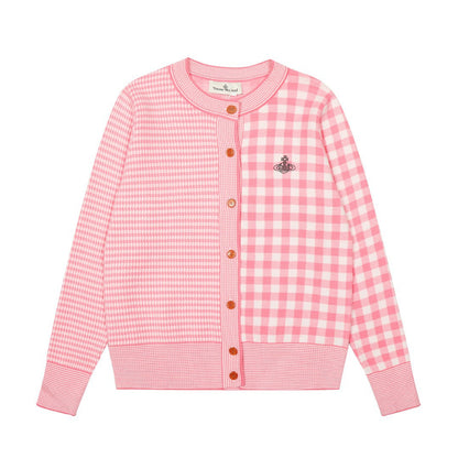 Vivienne Westwood Plaid Cotton-Wool Cardigan
