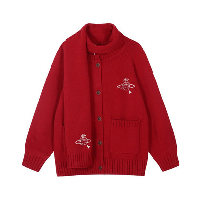 Vivienne Westwood Scarf-Collar Cotton Sweater