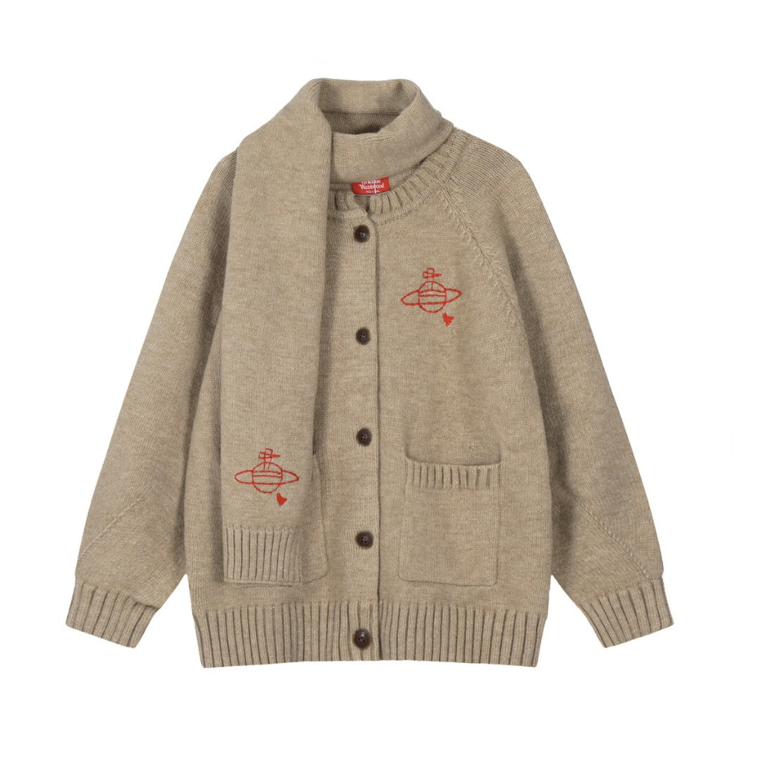 Vivienne Westwood Scarf-Collar Cotton Sweater