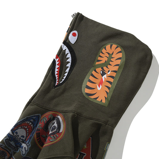 BAPE Tiger & Shark Full-Zip Hoodie