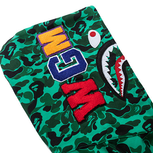 BAPE Green Camo Shark Zip Hoodie