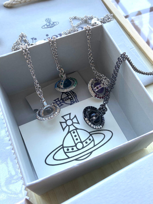 Vivienne Westwood Crystal Planet Necklace