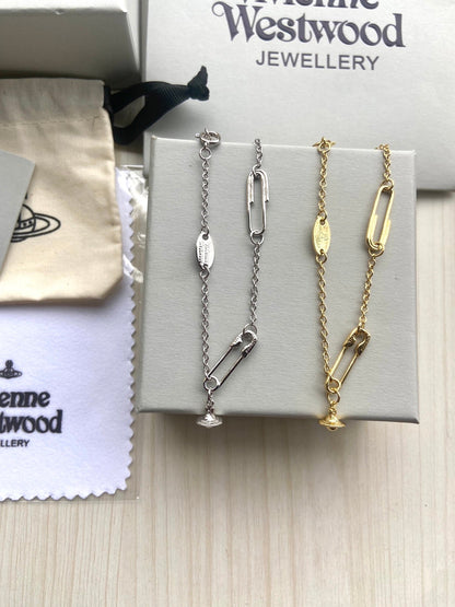 Vivienne Westwood Minimalist Safety Pin Bracelet