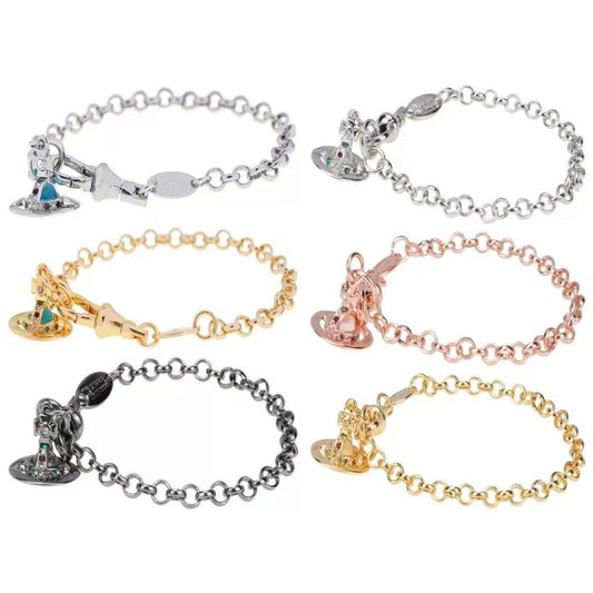 Vivienne Westwood Rhinestone Planet Bracelet