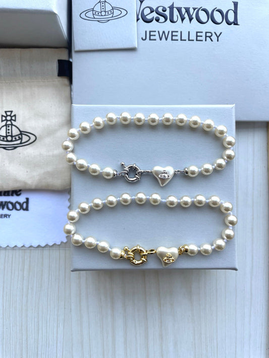 Vivienne Westwood Heart & Pearl Bracelet
