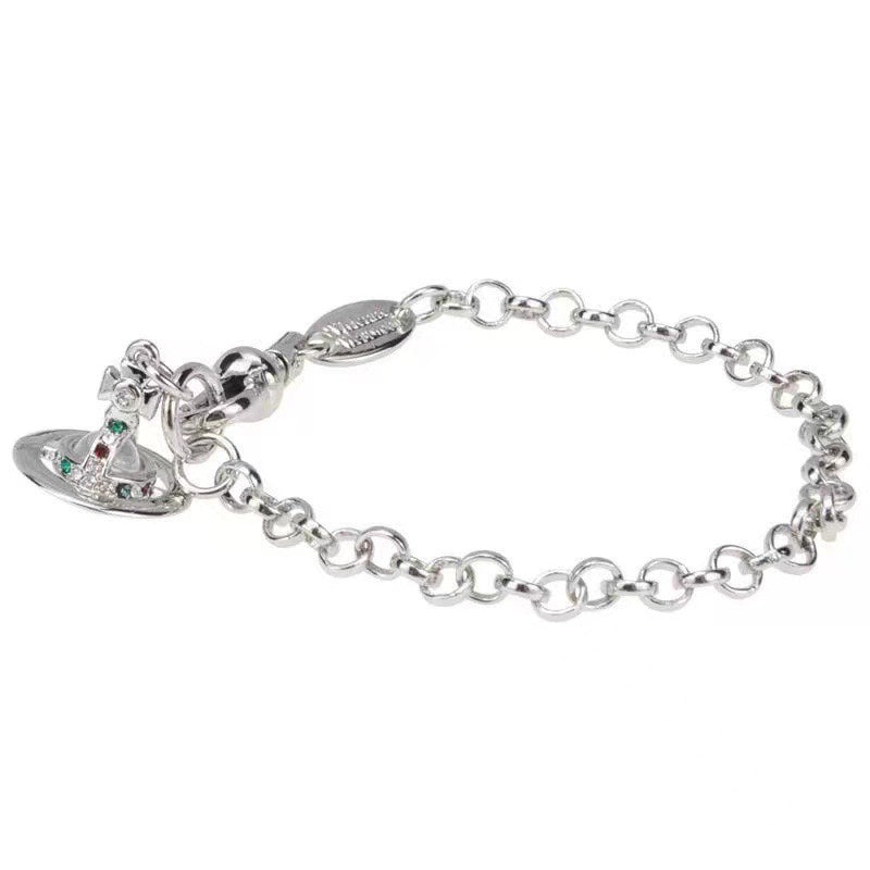 Vivienne Westwood Rhinestone Planet Bracelet