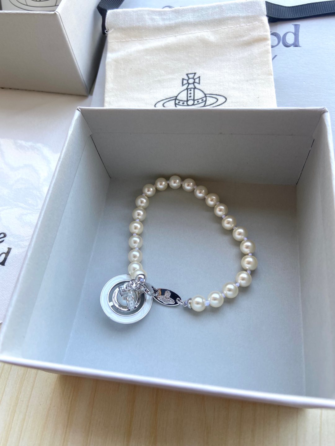 Vivienne Westwood Pearl Planet Bracelet
