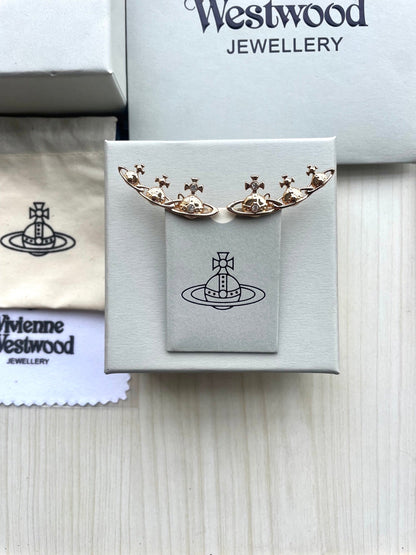 Vivienne Westwood Row of Saturn Stud Earrings