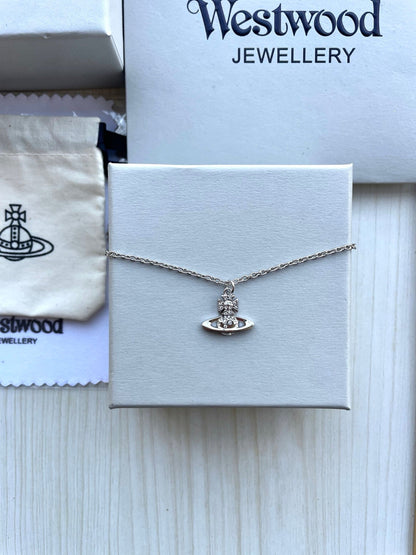 Vivienne Westwood "Planet" Full-Rhinestone Clavicle Necklace
