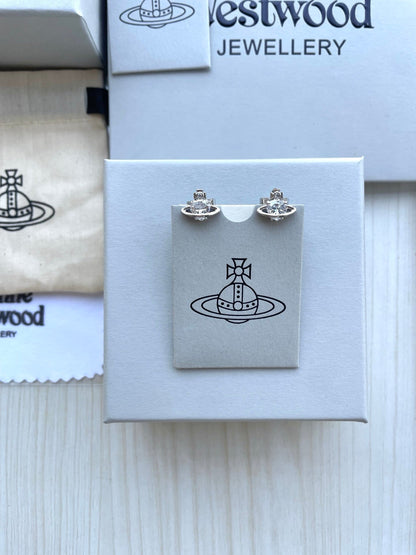 Vivienne Westwood Rhinestone Stud Earrings