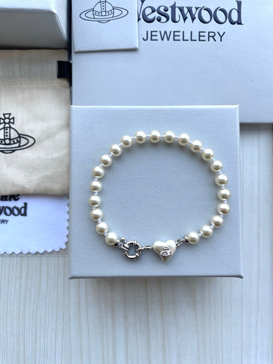 Vivienne Westwood Heart & Pearl Bracelet