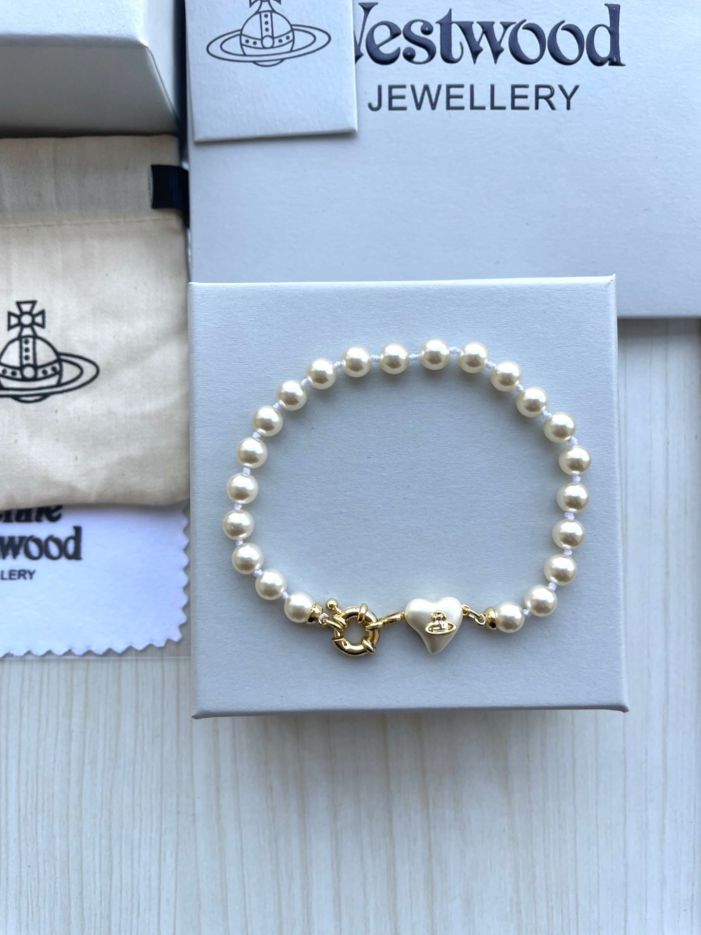 Vivienne Westwood Heart & Pearl Bracelet