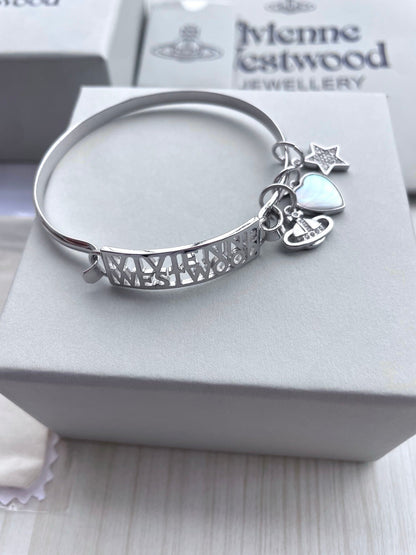 Vivienne Westwood Shell & Heart Initial Bracelet