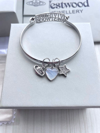 Vivienne Westwood Shell & Heart Initial Bracelet