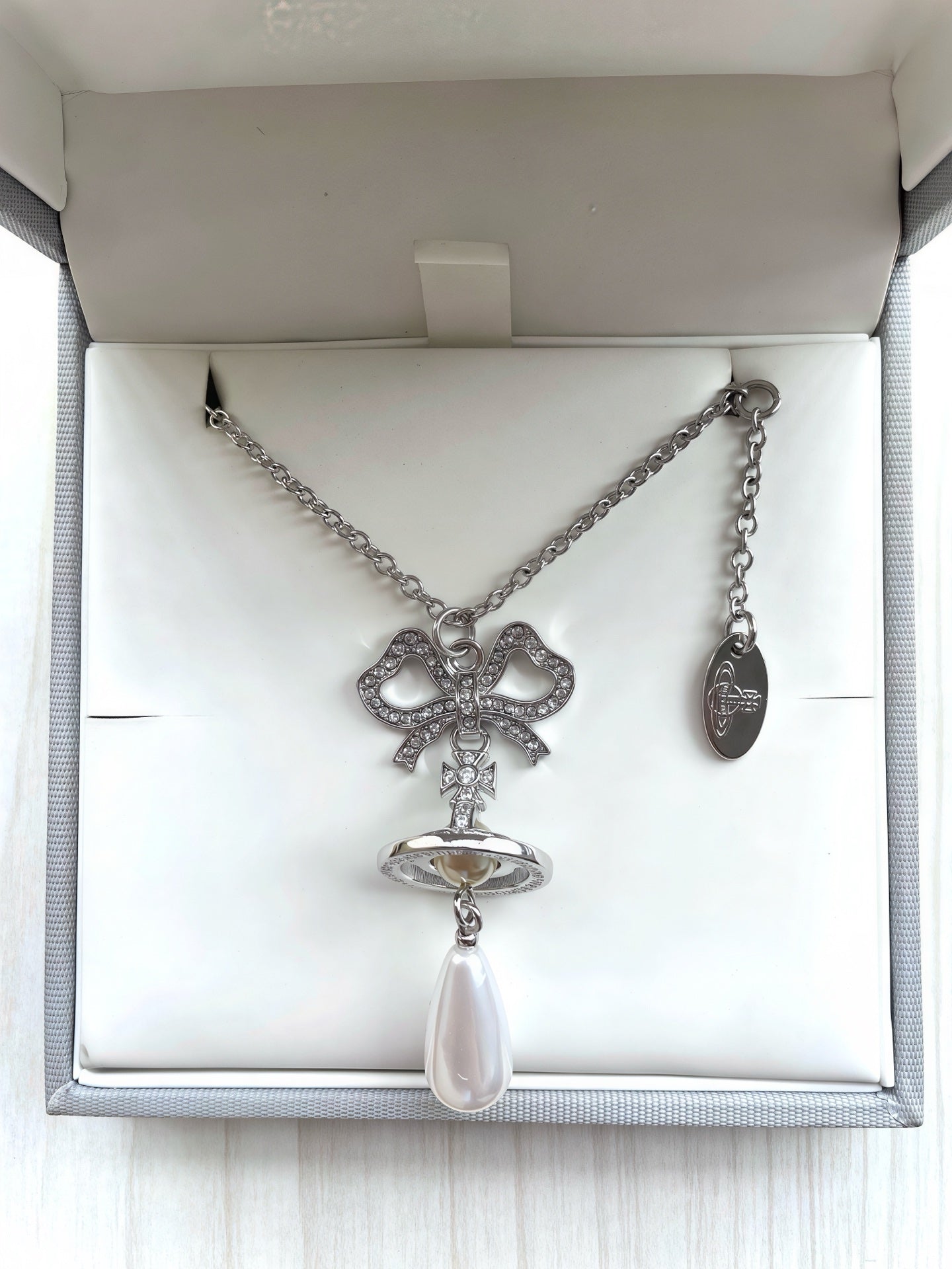 Vivienne Westwood Pearl & Rhinestone Necklace