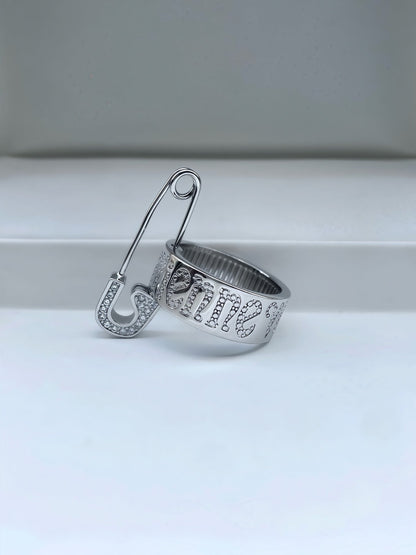 Vivienne Westwood Safety Pin-Style Letter Ring