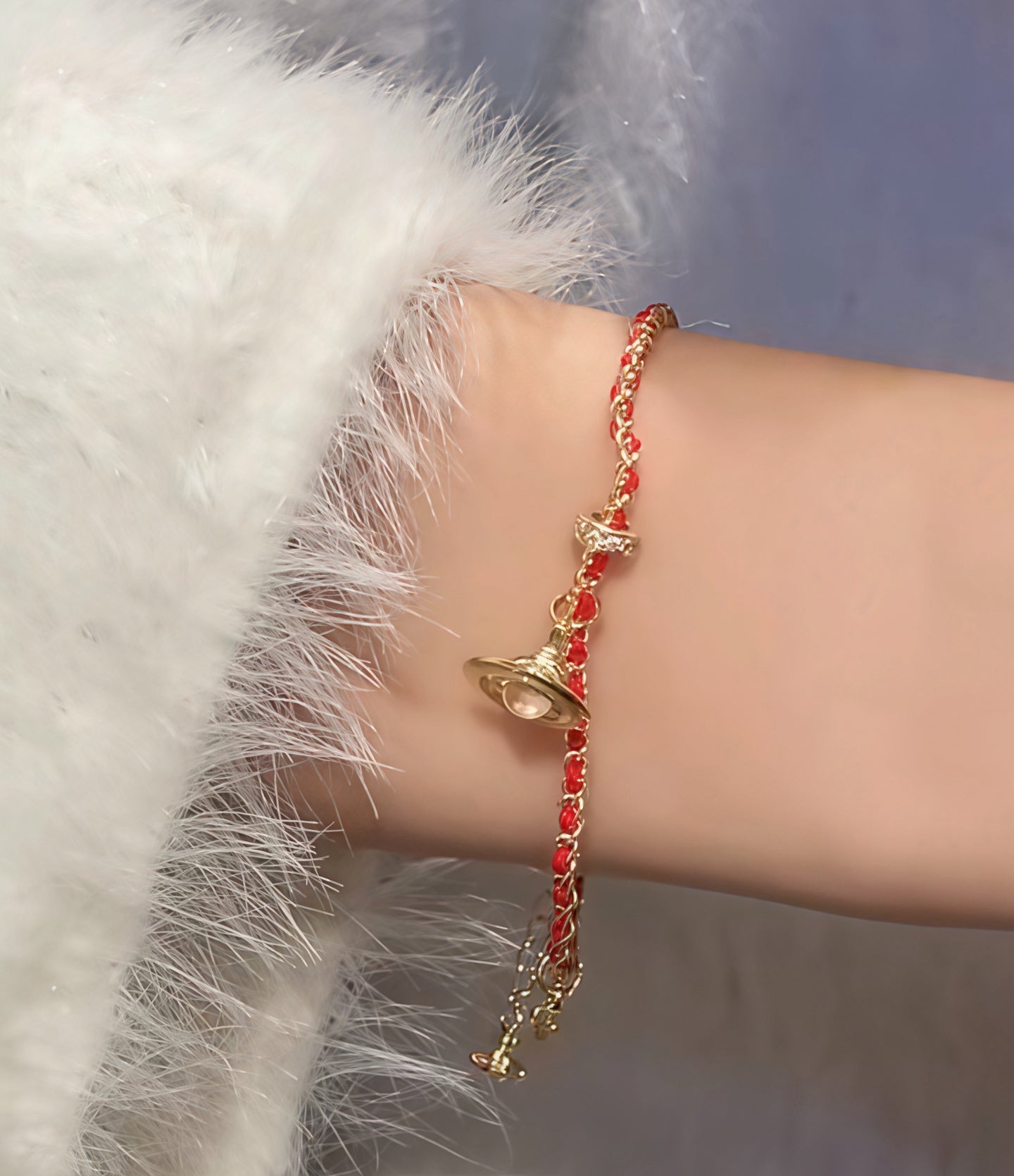 Vivienne Westwood "Ben Ming Nian" (Zodiac Year) Red Bracelet